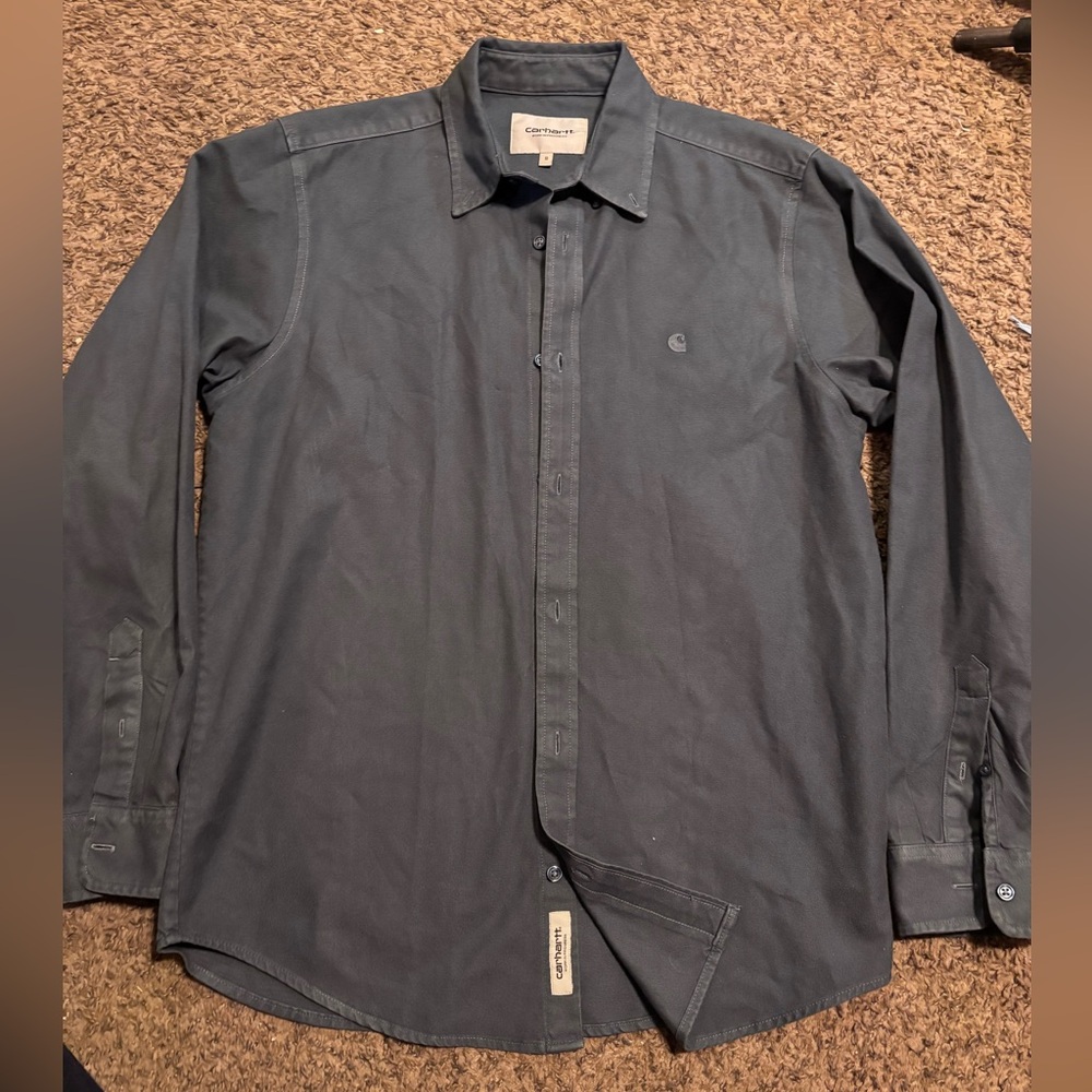 Carhartt Men's Charcoal Button-Down Shirt